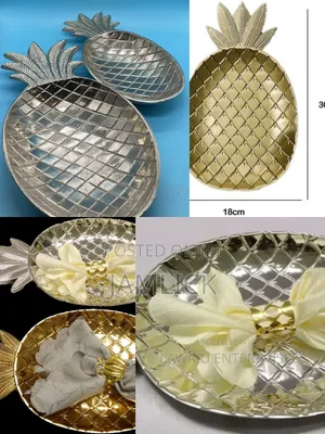 Pineapple Design Thick Charger Plates - Pm