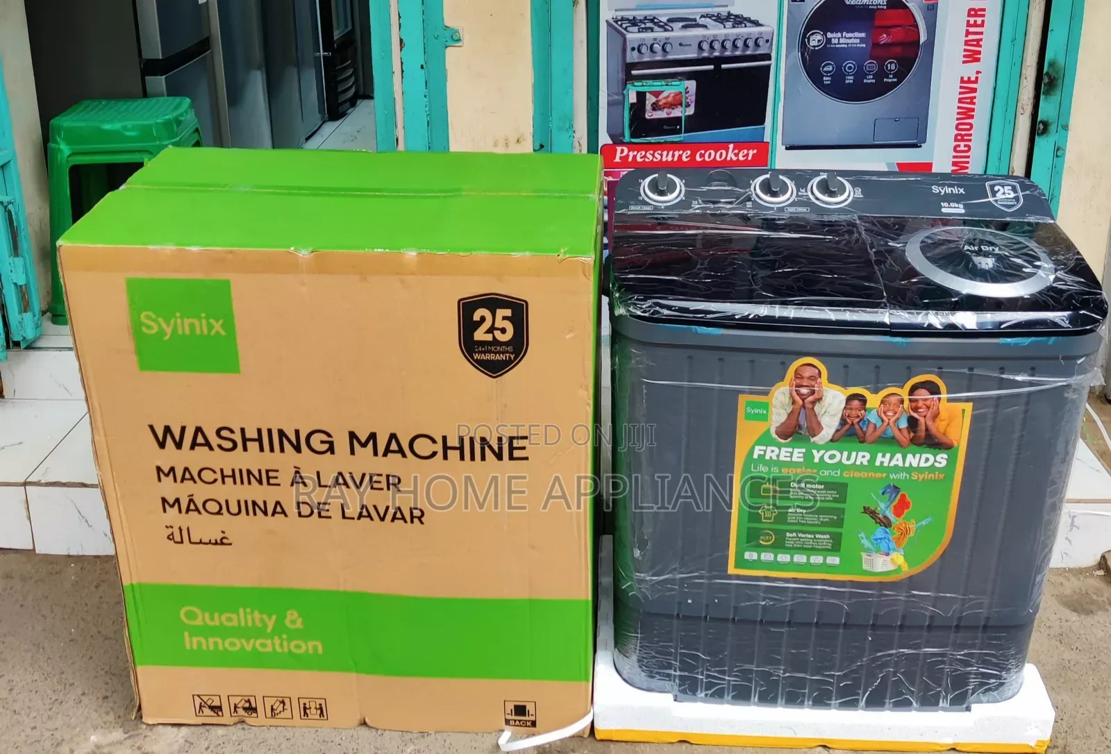 10kgs Black Semi-Automatic Twin Tub Washing Machine