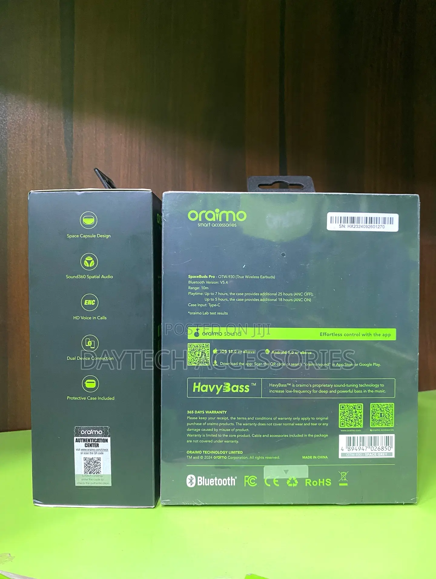Oraimo Pro Hybrid ANC True Wireless Earbuds - Grey