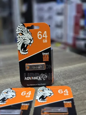64GB Quality Advance Flash Disk- Silver Metal