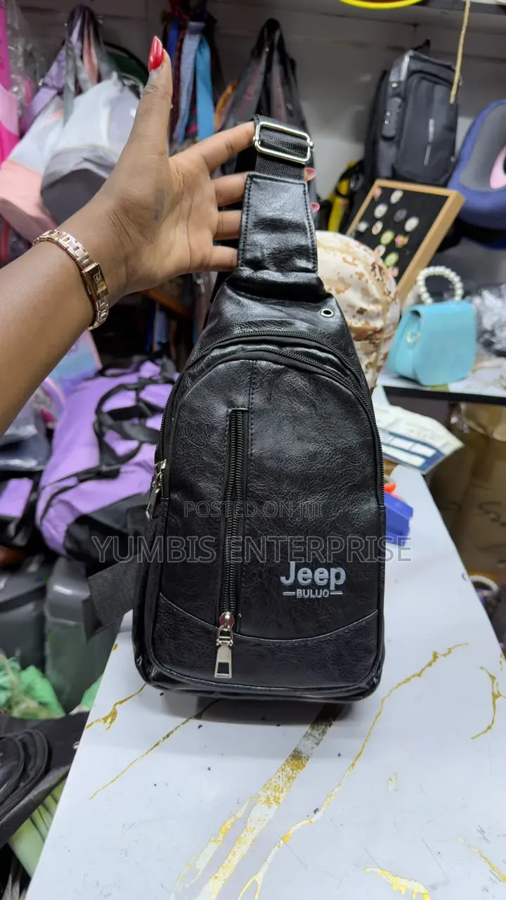 Black Jeep Leather Chest Crossbody Bags at 800