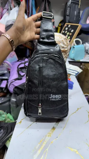 Black Jeep Leather Chest Crossbody Bags at 800
