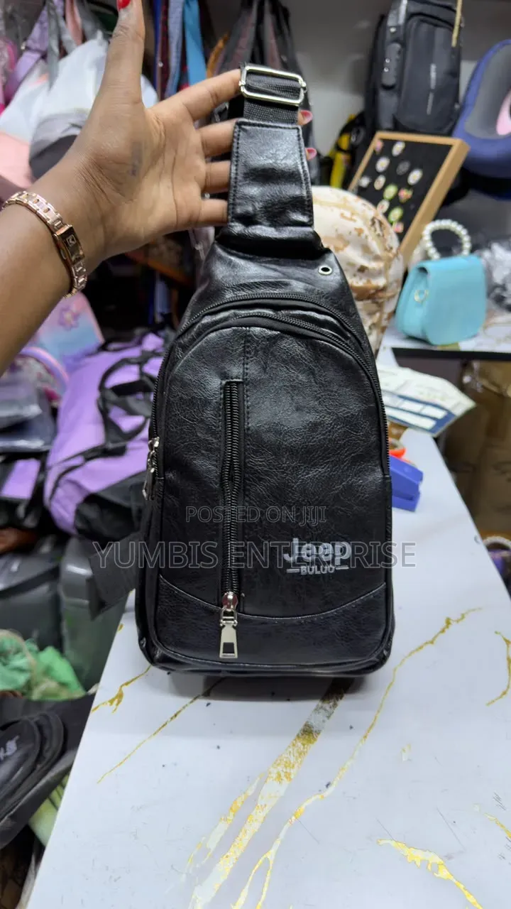 Black Jeep Leather Chest Crossbody Bags at 800