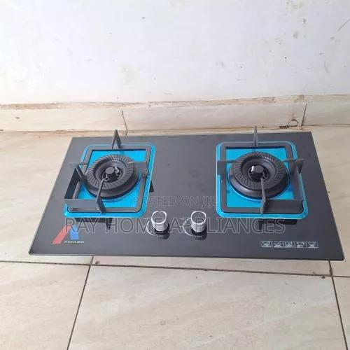 2 Gas Burner Table Top Glass Hob