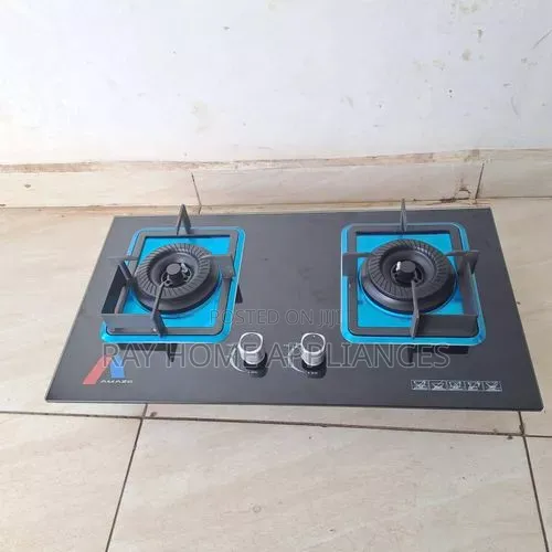 2 Gas Burner Table Top Glass Hob