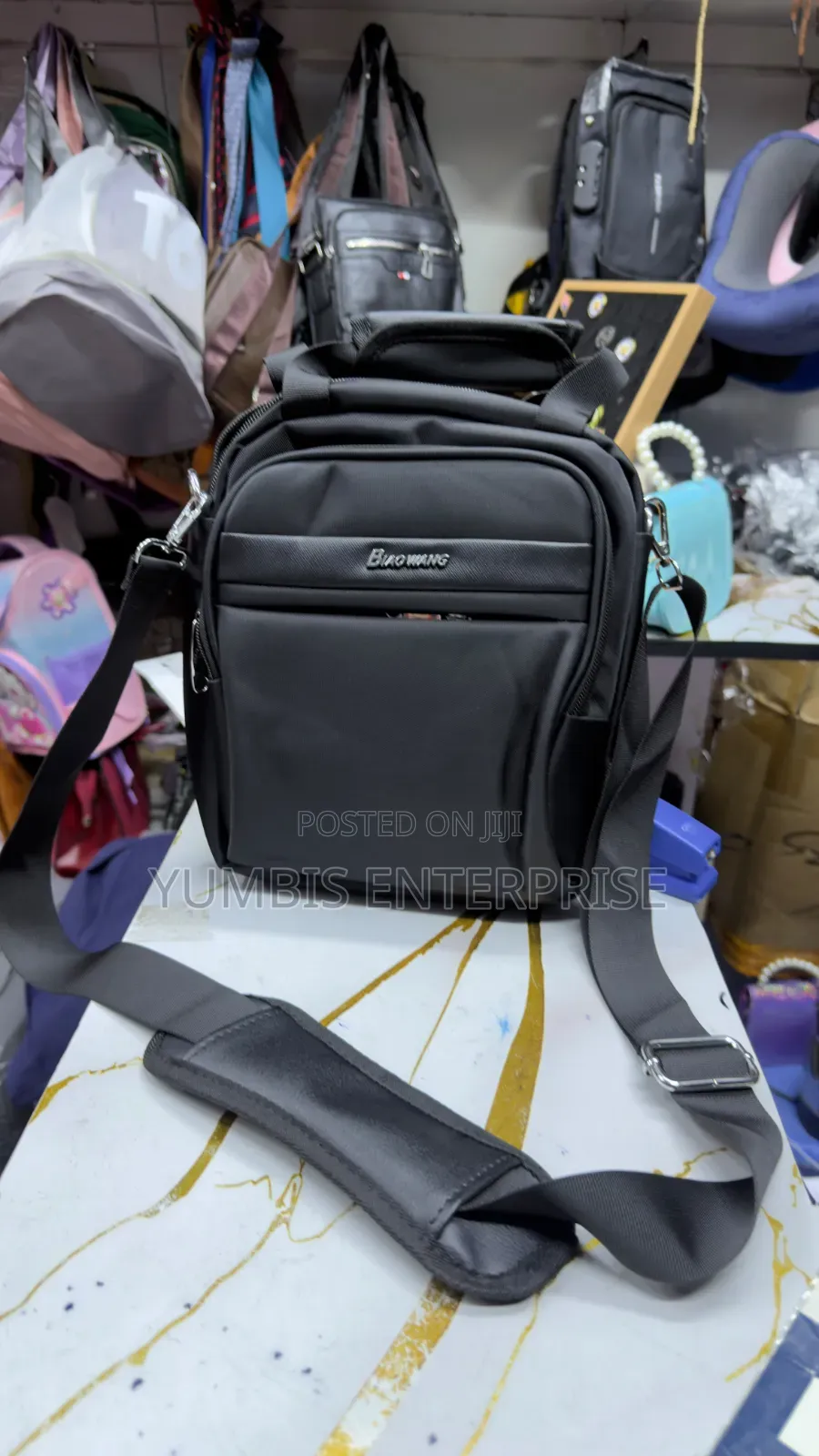 Biaowang Small Size Sling Shoulder Bags in Black at 1000