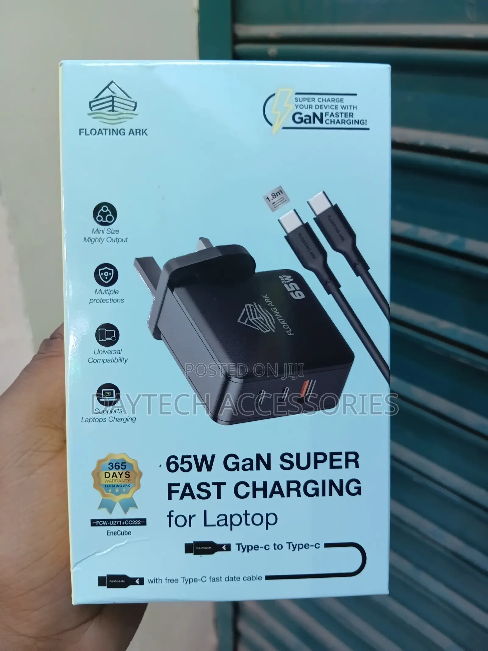 The Floating Ark EneCube 65W GaN Fast Charger (Model FCW-U271+CC222)