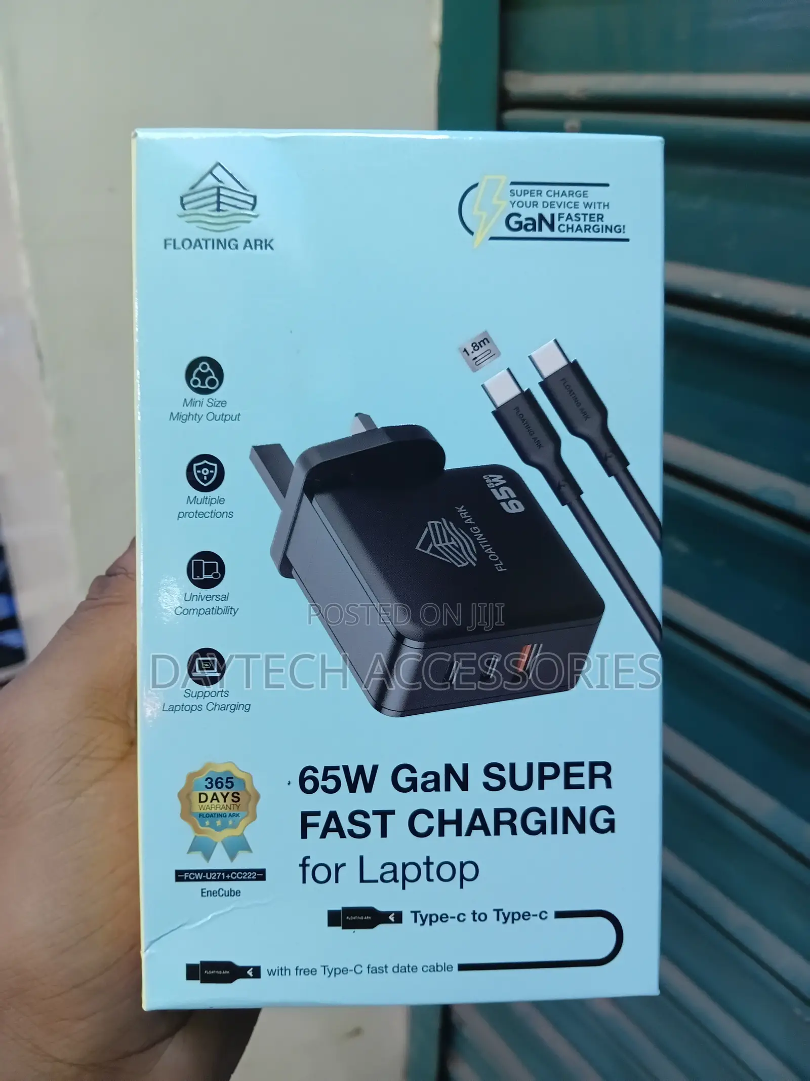 The Floating Ark EneCube 65W GaN Fast Charger (Model FCW-U271+CC222)