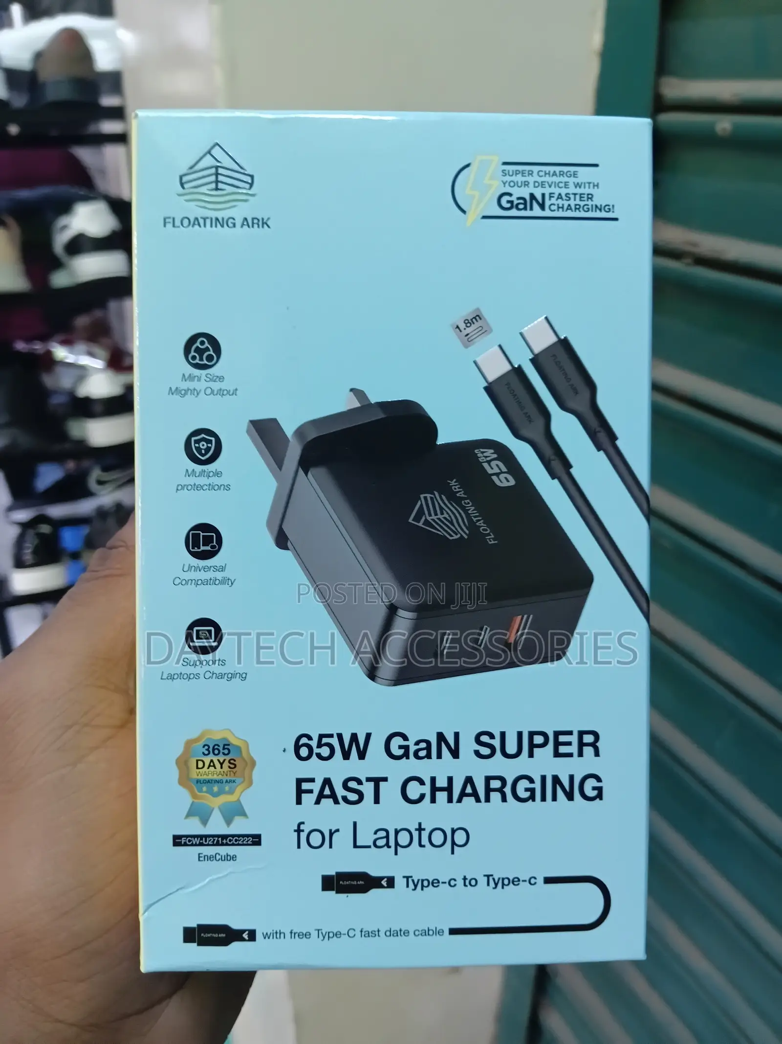 The Floating Ark EneCube 65W GaN Fast Charger (Model FCW-U271+CC222)