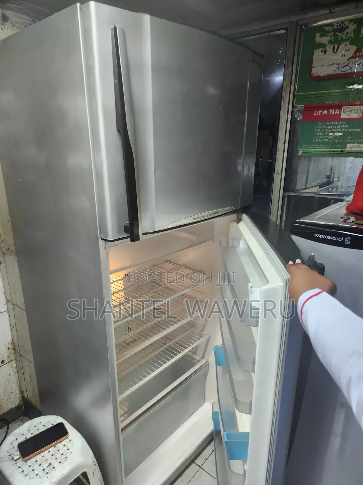 Very Clean Tested and Working Silver Double Fridge 500litres