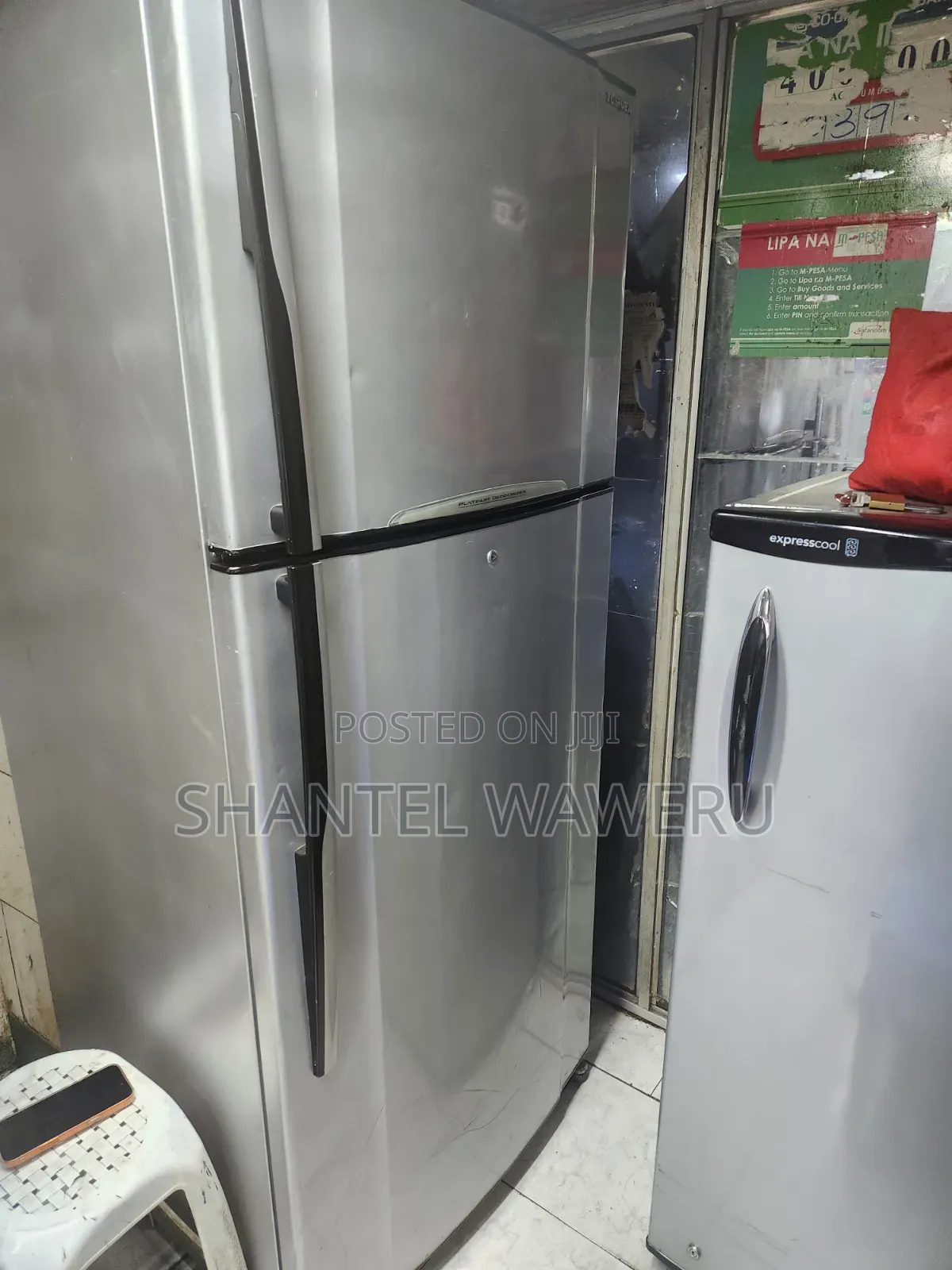 Very Clean Tested and Working Silver Double Fridge 500litres