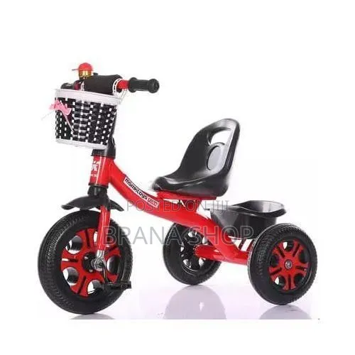 Red Kids Tricycle With Basket
