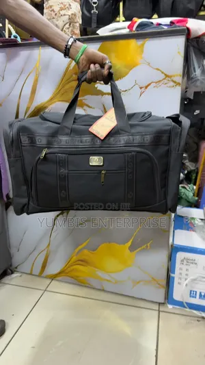 Black Medium Size Canvas Dengao Travel Duffle Bags at 1500