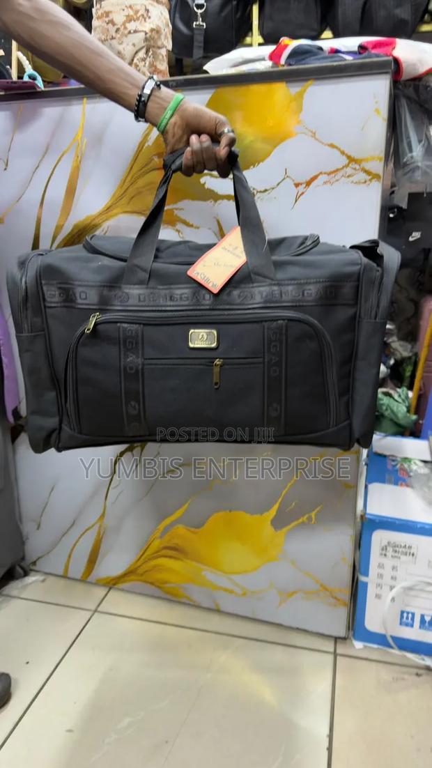 Black Medium Size Canvas Dengao Travel Duffle Bags at 1500