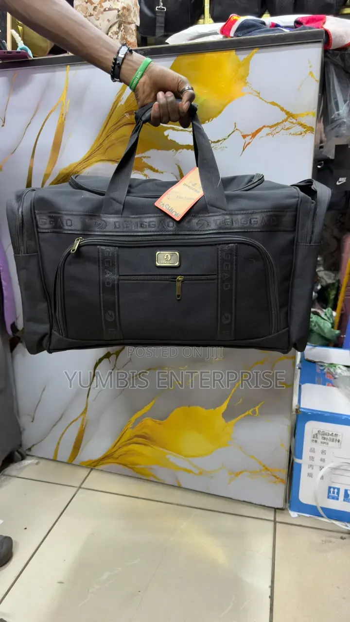 Black Medium Size Canvas Dengao Travel Duffle Bags at 1500