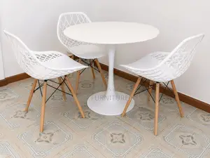 Round White Table and Chair