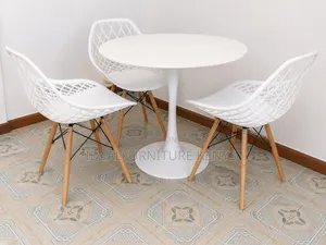 Round White Table and Chair