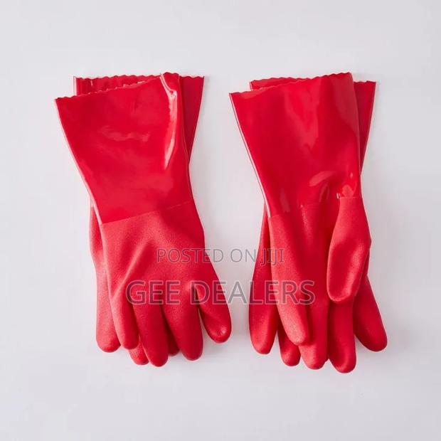 PVC Industrial Cleaning Gloves, Chemical Resistant Safety Gloves