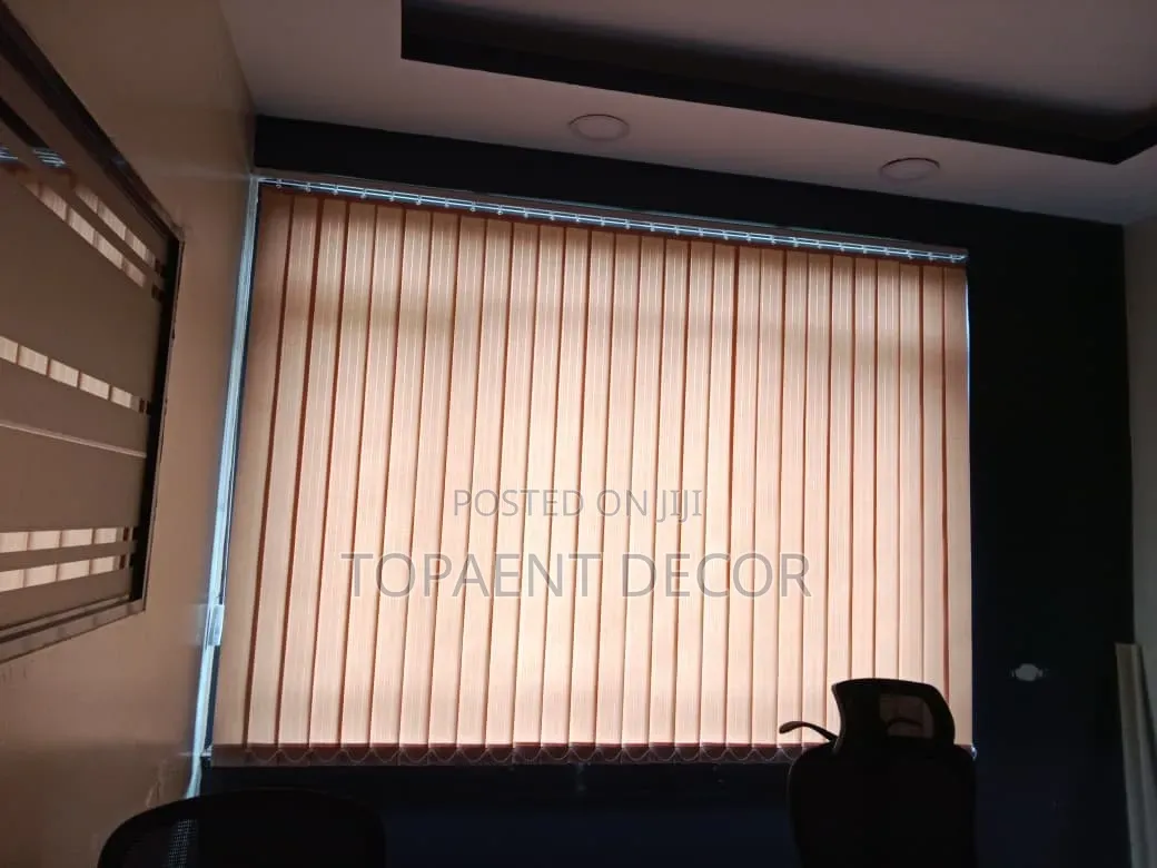 White and Chocolate Brown Sleek and Elegant Window Curtain Blinds