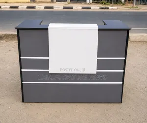 White Reception Desk 1.4M - Office Counter Table