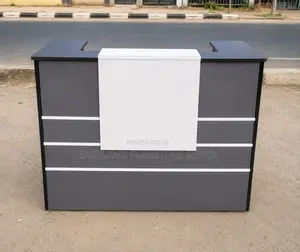 White Reception Desk 1.4M - Office Counter Table