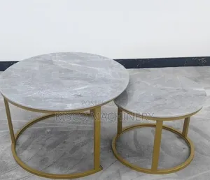 Elegant Grey 2pcs Coffee Table Set