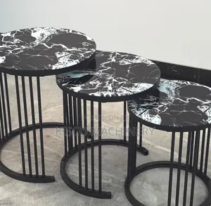3-in-1 Round Executive Marble Top Coffee Tables