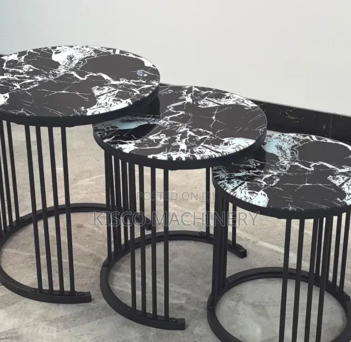3-in-1 Round Executive Marble Top Coffee Tables
