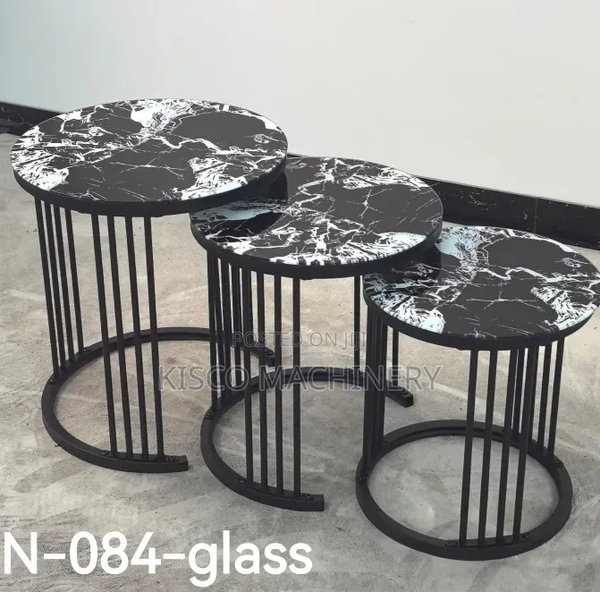 3-in-1 Round Executive Marble Top Coffee Tables
