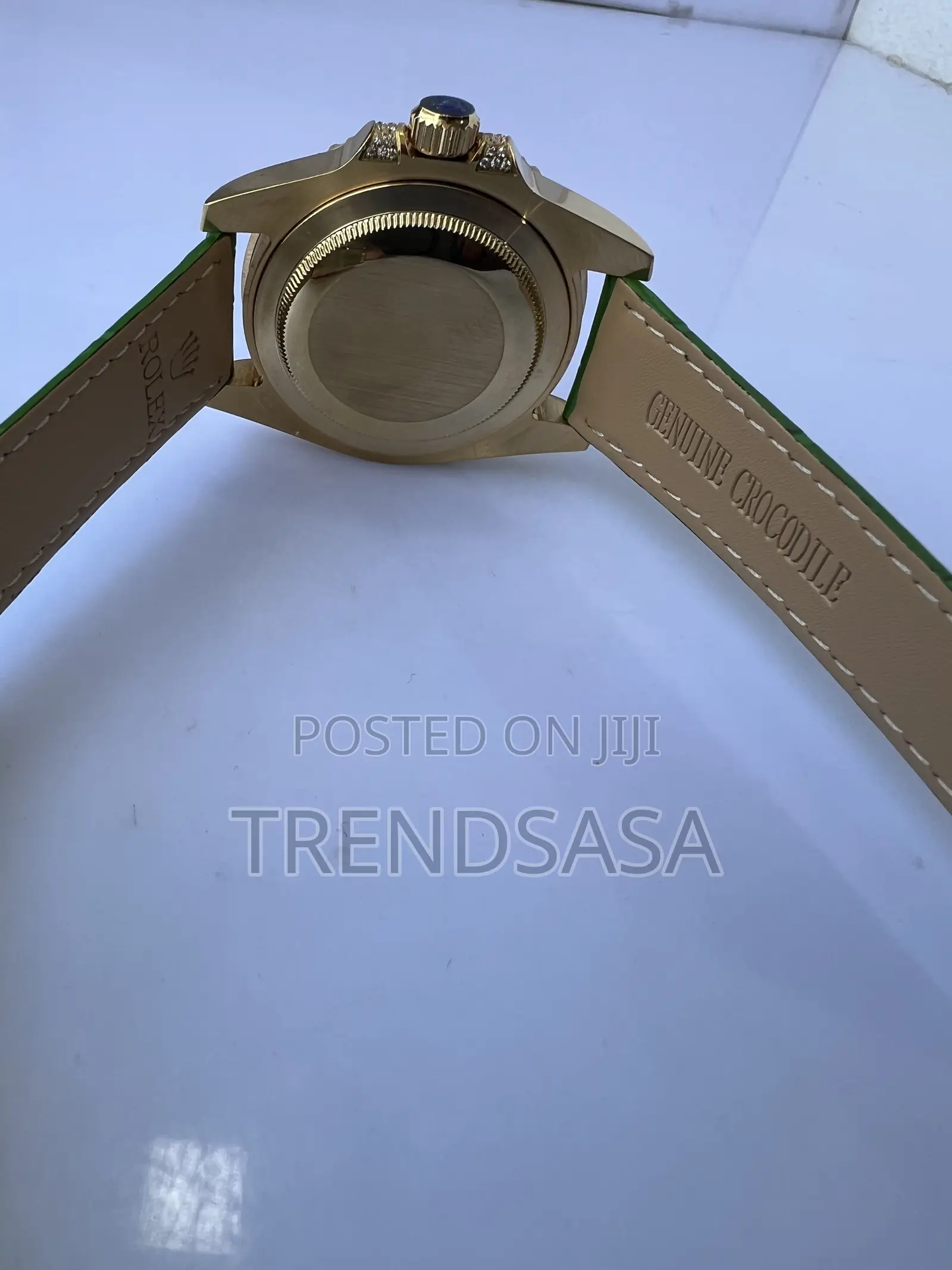 Rolex Submariner Full Gold Green Emerald Baguette Bezel Custom Hulk