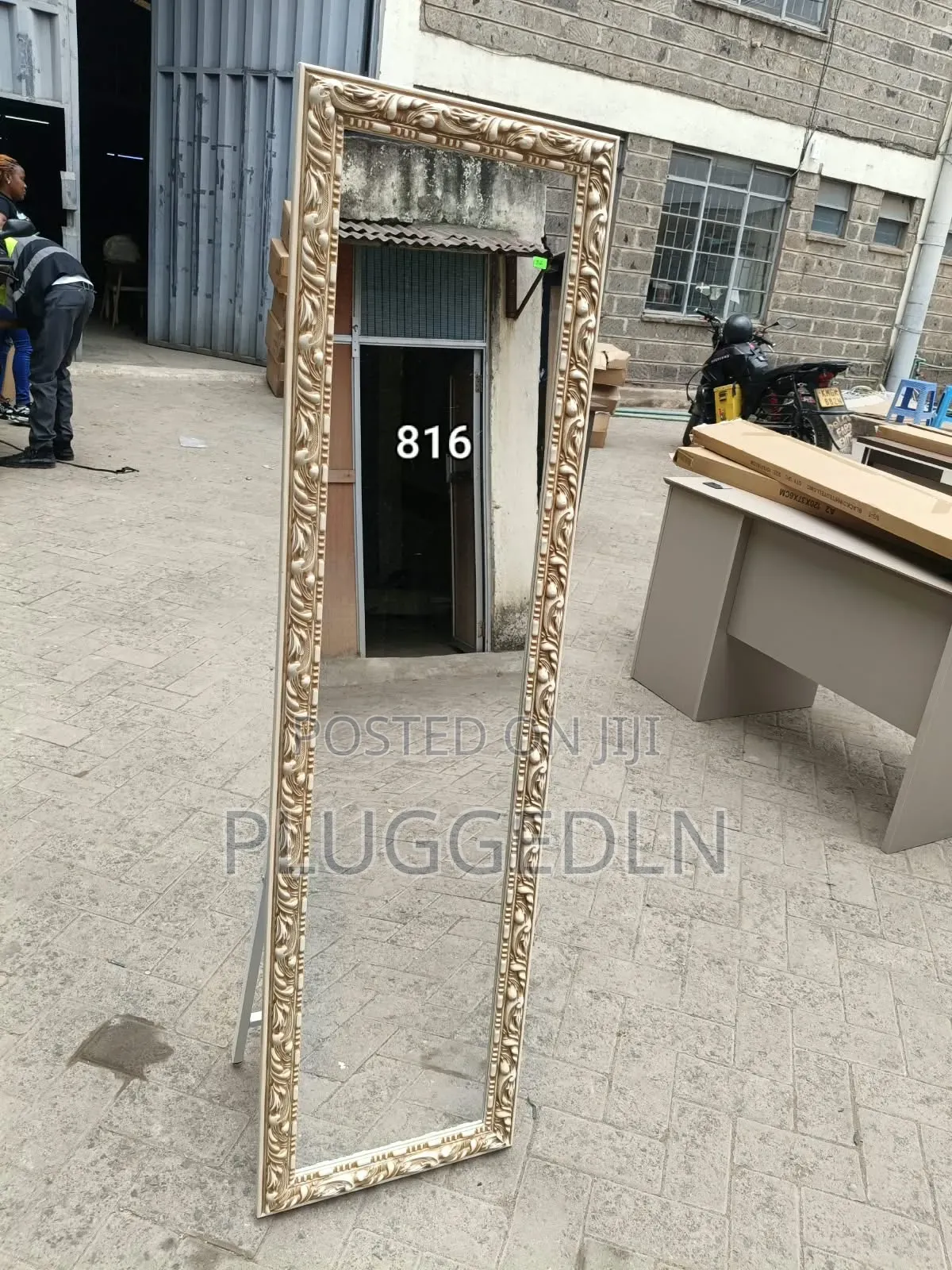 Antique Full-Length Standing Floor Mirror