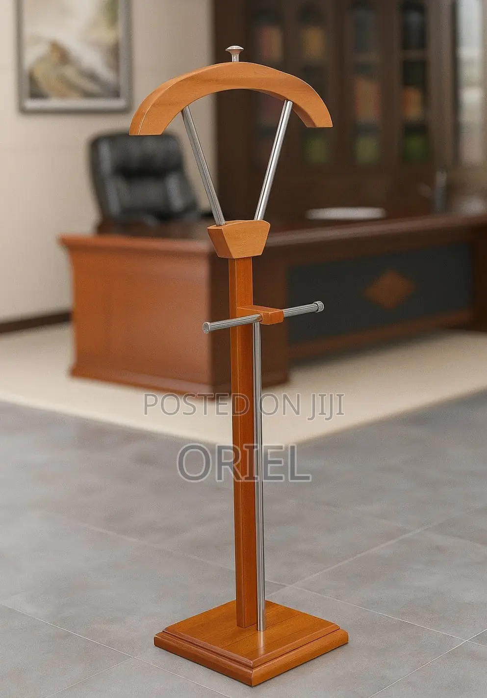 Office Coat Hanger : Modern Wooden Office Coat Hanger Stand
