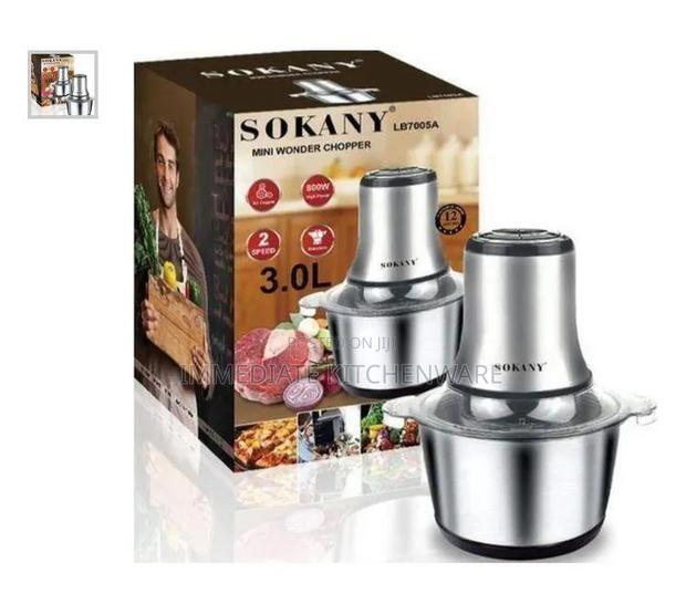 3L Sokany Food Chopper With Metallic Jug 3