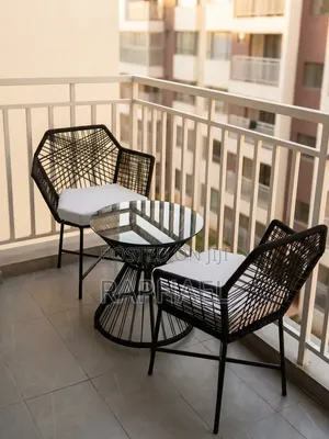 Ratam Arm Chairs and Glass Top Coffee Table