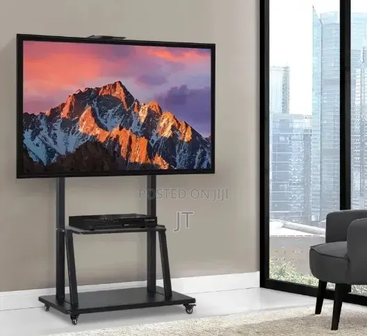 Mobile TV Trolley Stand With Wall Mount
