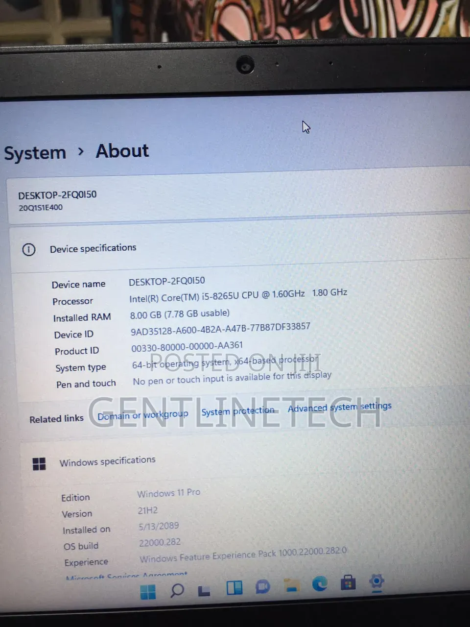 Laptop Lenovo ThinkPad X390 8GB Intel Core i5 SSD 256GB