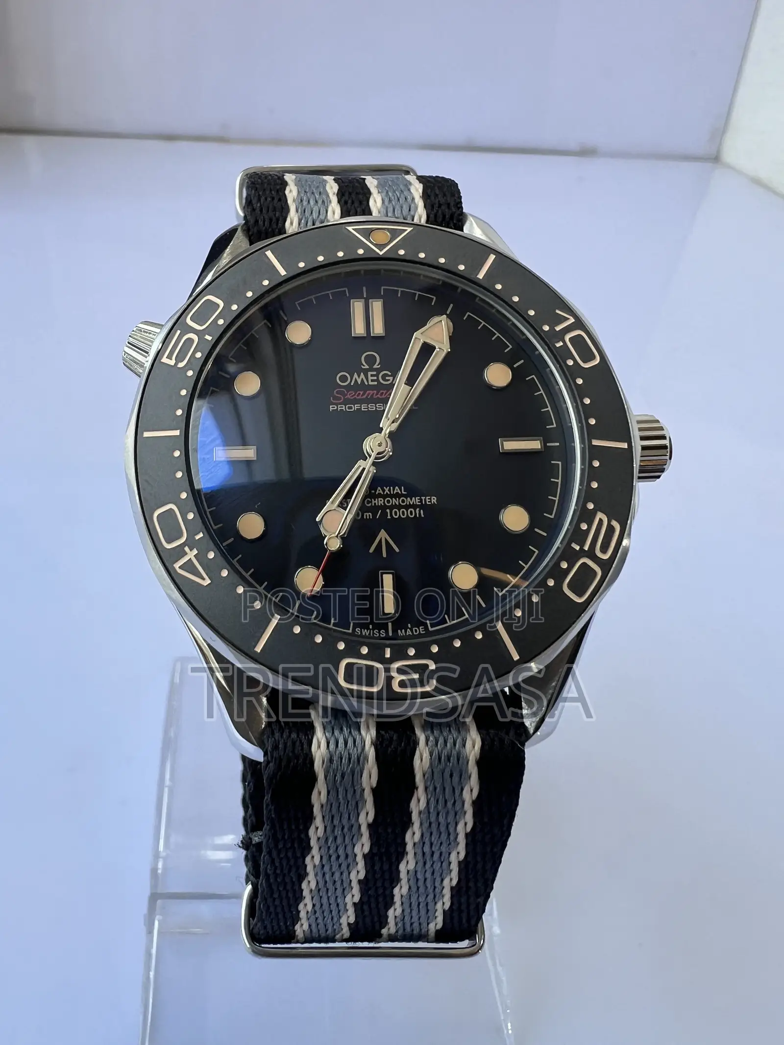 Omega Seamaster Nato Straps Stainless Steel Watch