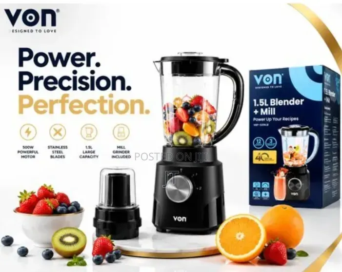 Von 1.5L Blender + Mill (Model VBP-501NLB)