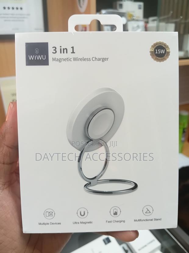 WiWU Wi-W027 3 in 1 Magnetic Wireless Charger 15W