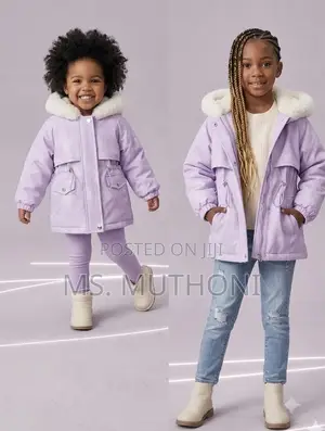 Girls Winter Faux Fur Trim Parka Coat Collection