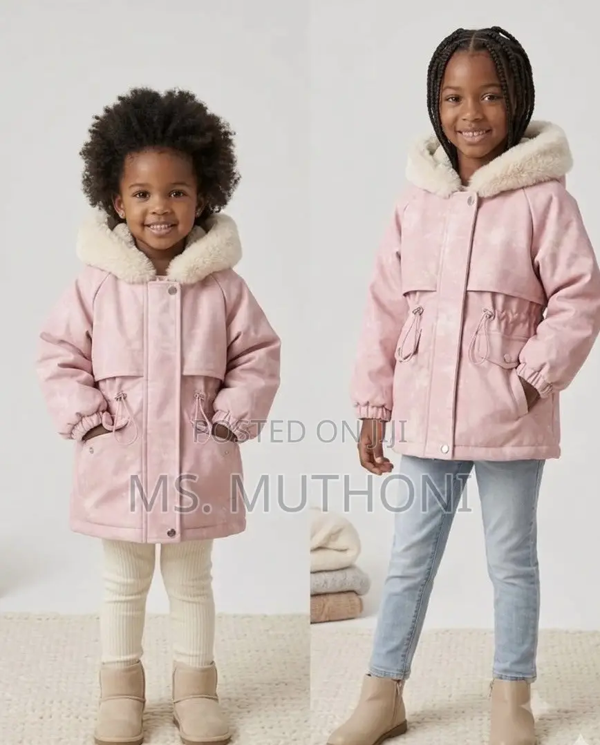 Girls Winter Faux Fur Trim Parka Coat Collection
