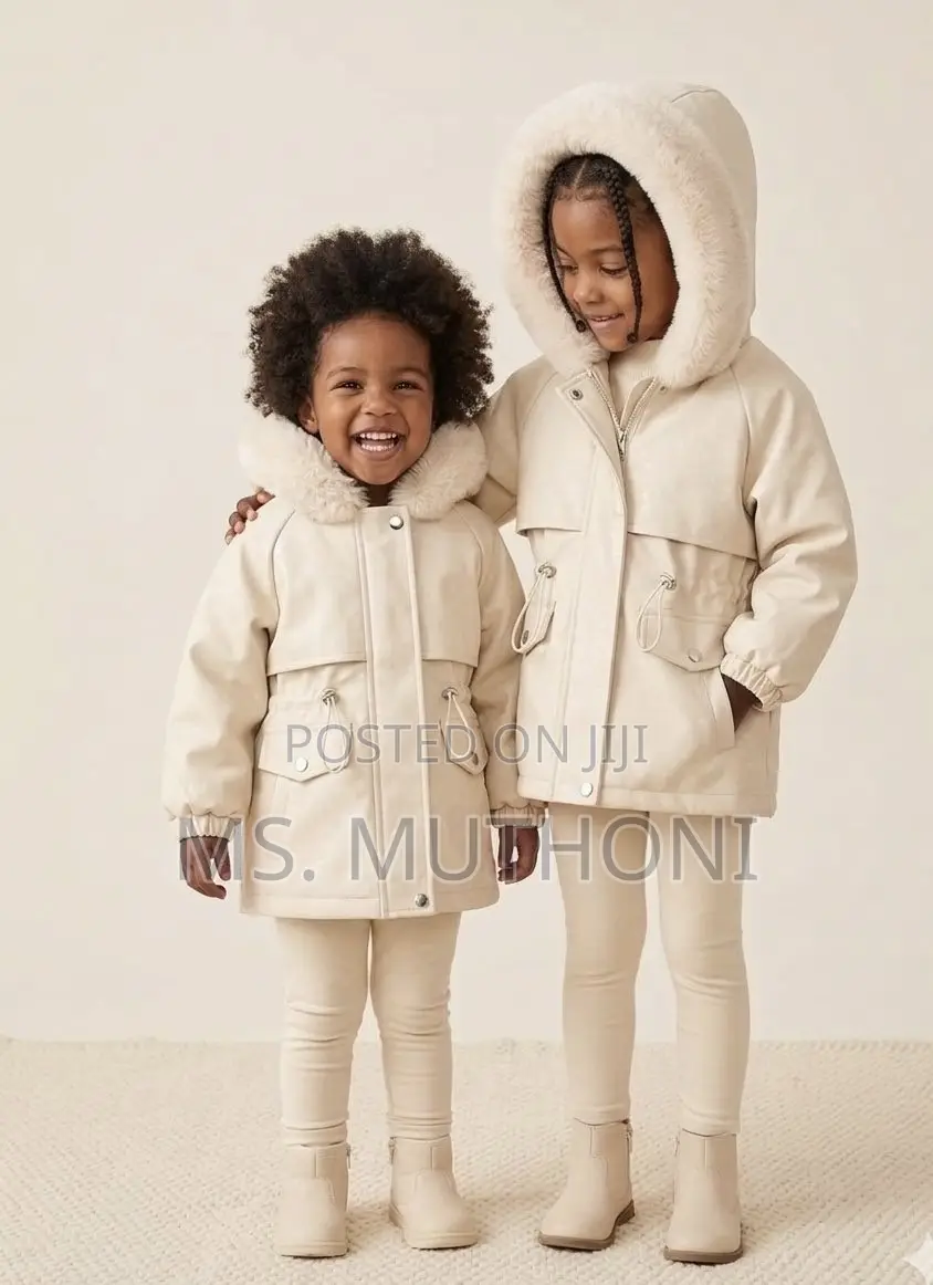 Girls Winter Faux Fur Trim Parka Coat Collection