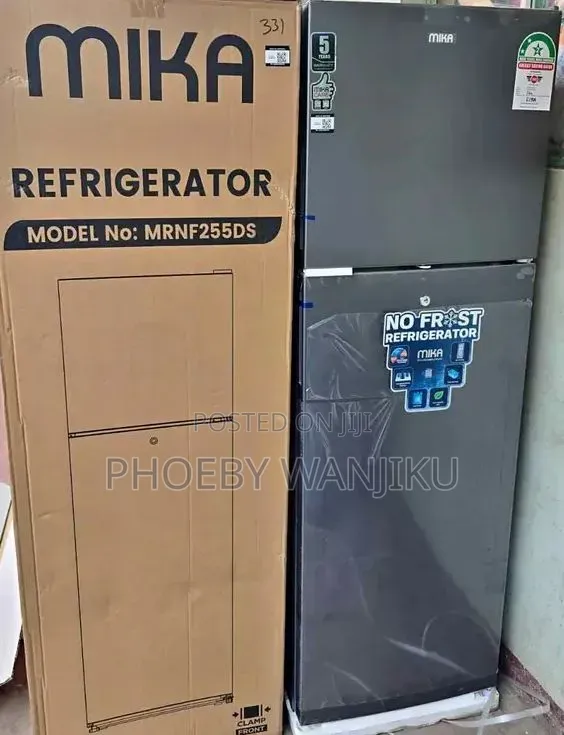 Mika 255L Double Door Fridge
