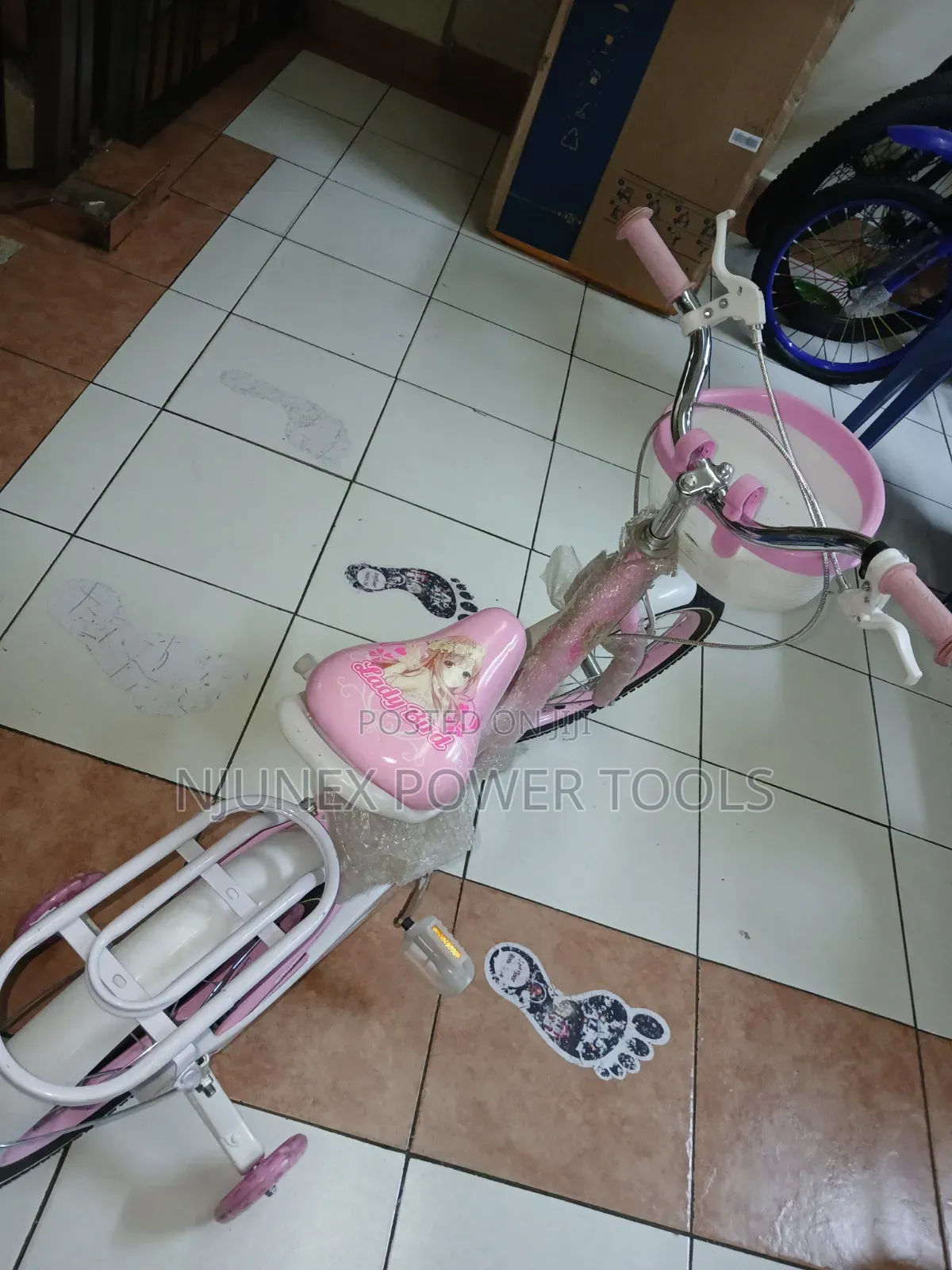 Children's Bicycle Equipped With Training Wheels