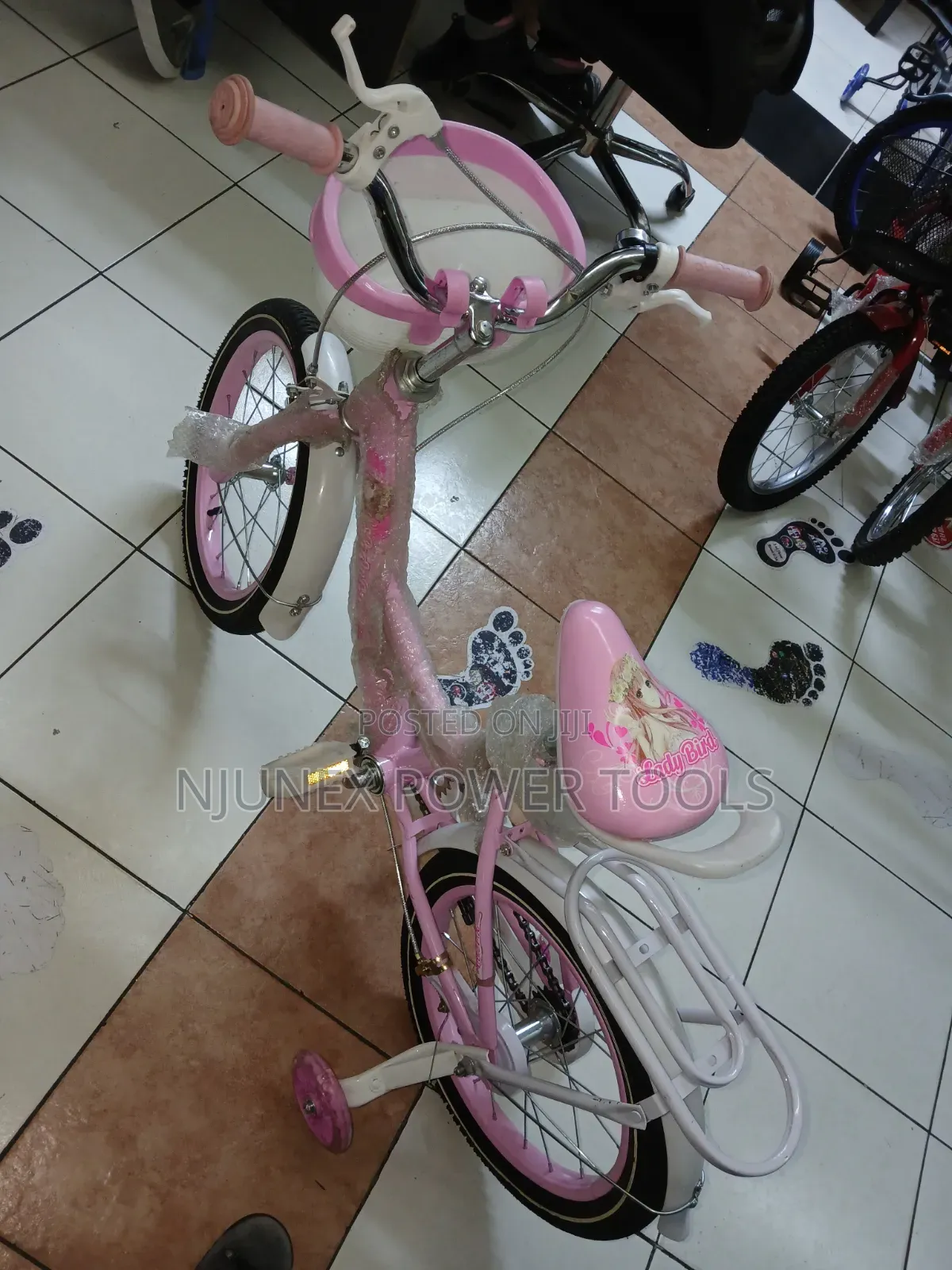 Children's Bicycle Equipped With Training Wheels
