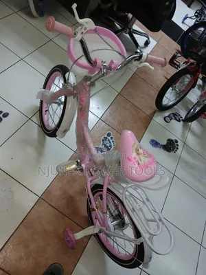 Children's Bicycle Equipped With Training Wheels