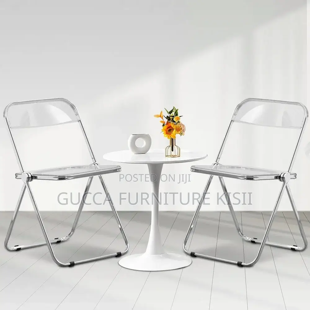 Home Chairs; Transparent Foldable Plastic Chair