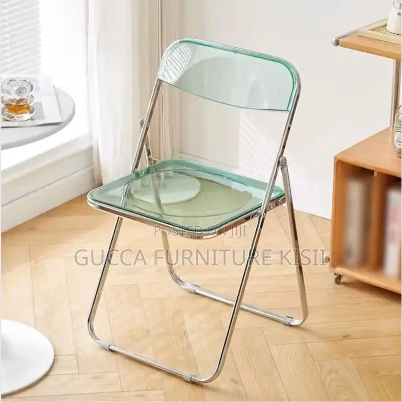 Home Chairs; Transparent Foldable Plastic Chair