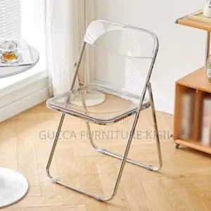 Home Chairs; Transparent Foldable Plastic Chair