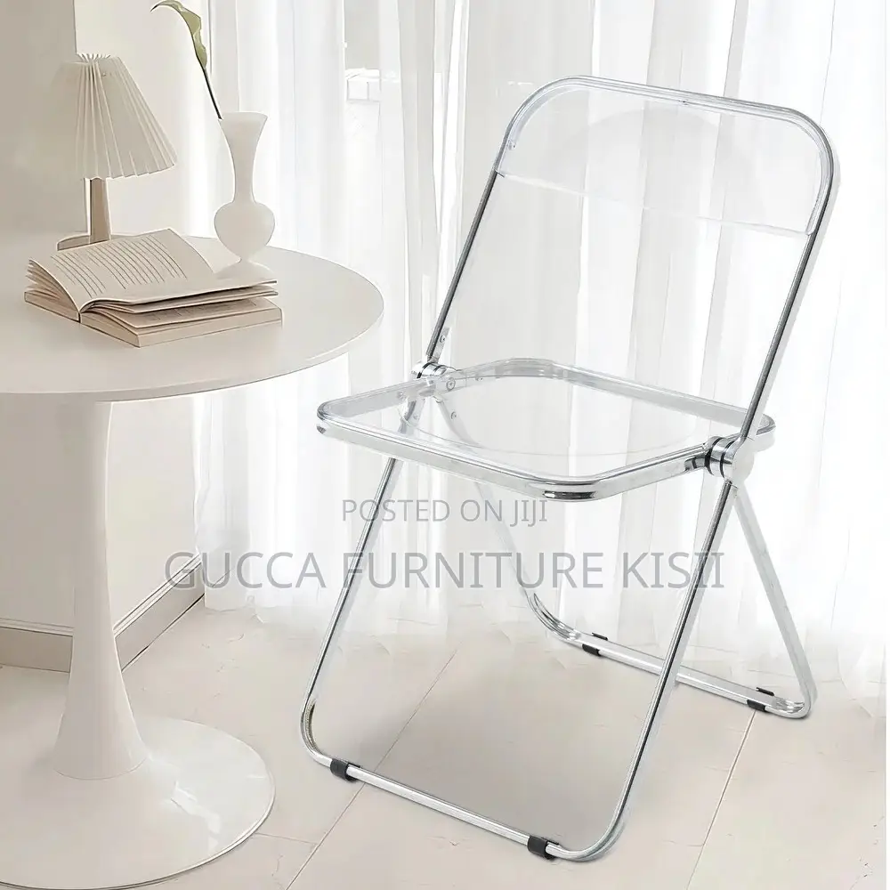 Home Chairs; Transparent Foldable Plastic Chair